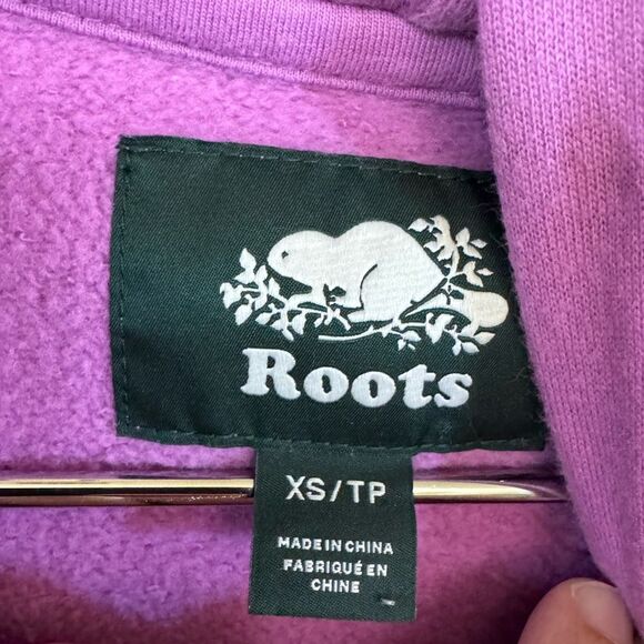 Roots Canada Purple BEAVER High End Women’s XS Hoodie MINTY - Picture 6 of 7